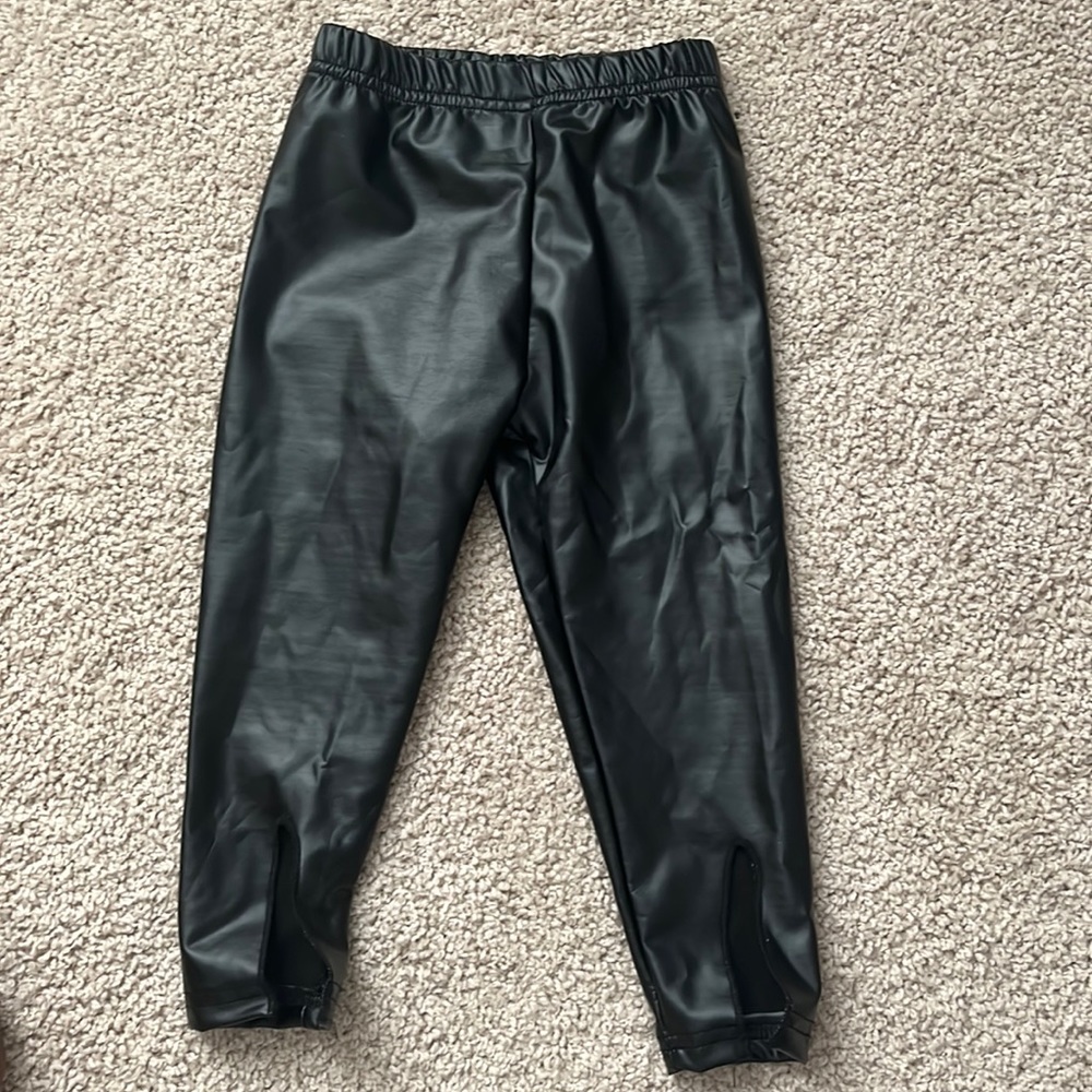 Faux leather pants
